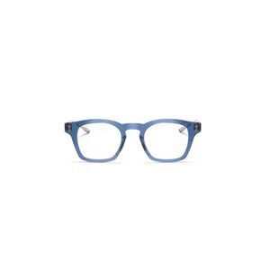 AKONI Akx-418 Translucent Blue Square Frame Eyeglasses with Metal Temples
